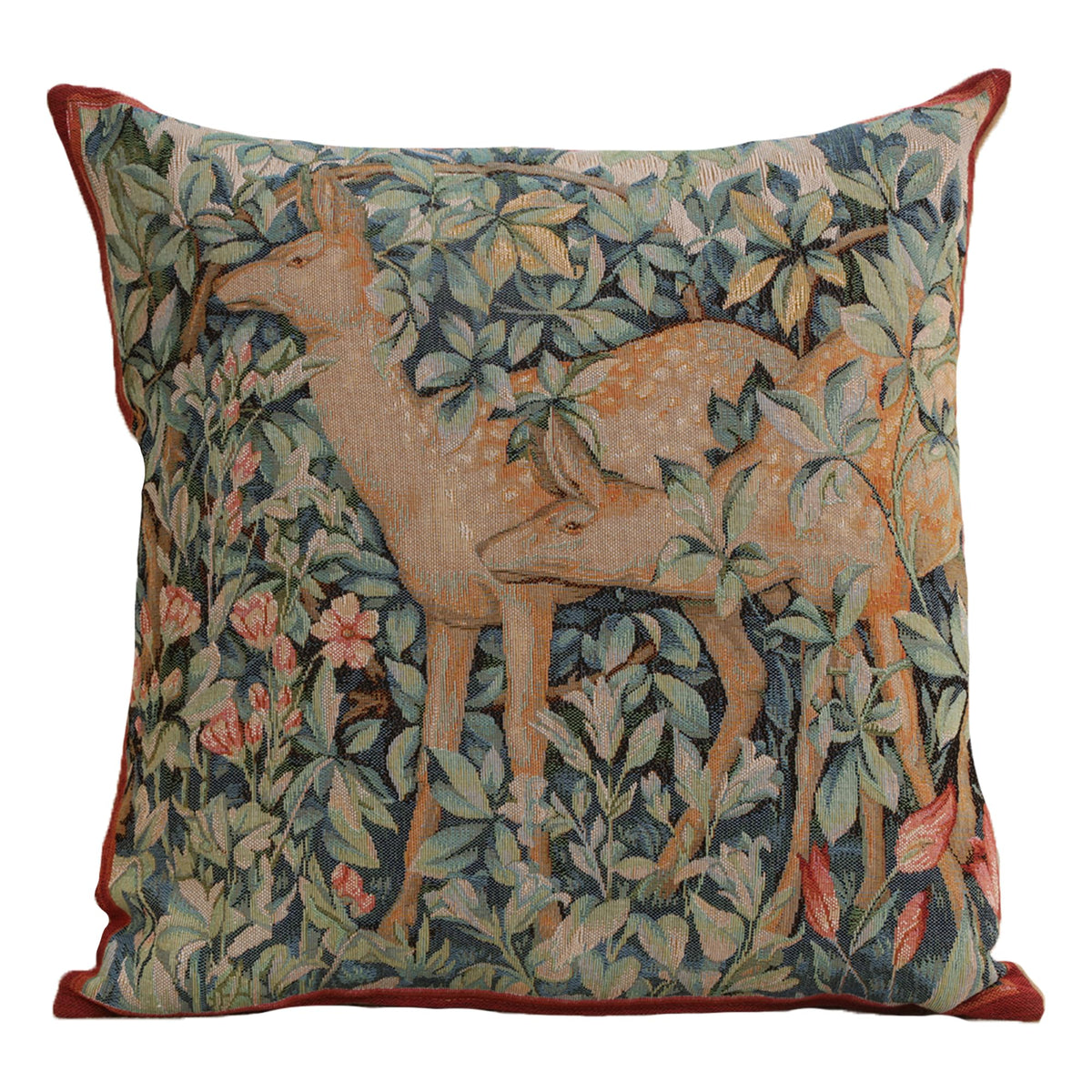 William Morris Kelmscott Tree Blue Tapestry Throw Pillow Cover 19 x 19 in