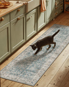 Washable Area Rugs for Living Room: 9x12 Bedroom Rug Boho Vintage Area Rug Stain Resistant Non Slip Low Pile Lightweight Soft Carpets for Dining Room Kitchen Nursery Kids Room Playroom Home Office