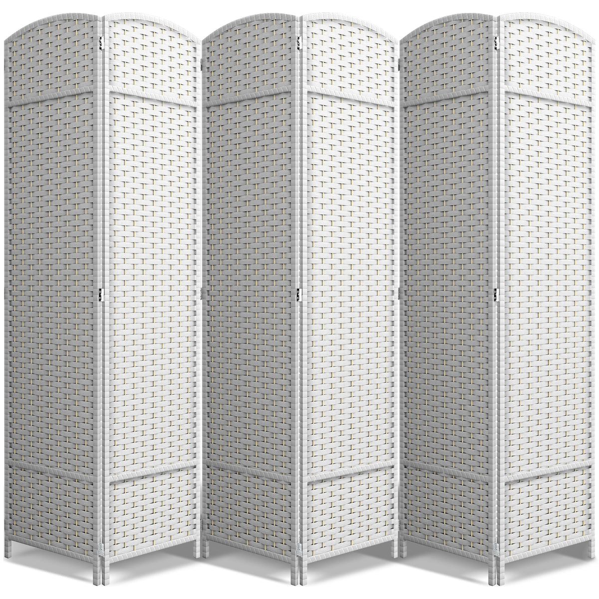 Sorbus Foldable Room Divider, Mesh Privacy Screen (8 Panel, Black)