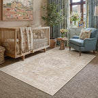 HUGEAR 8x10 Beige Neutral Area Rugs Washable Rug Carpet