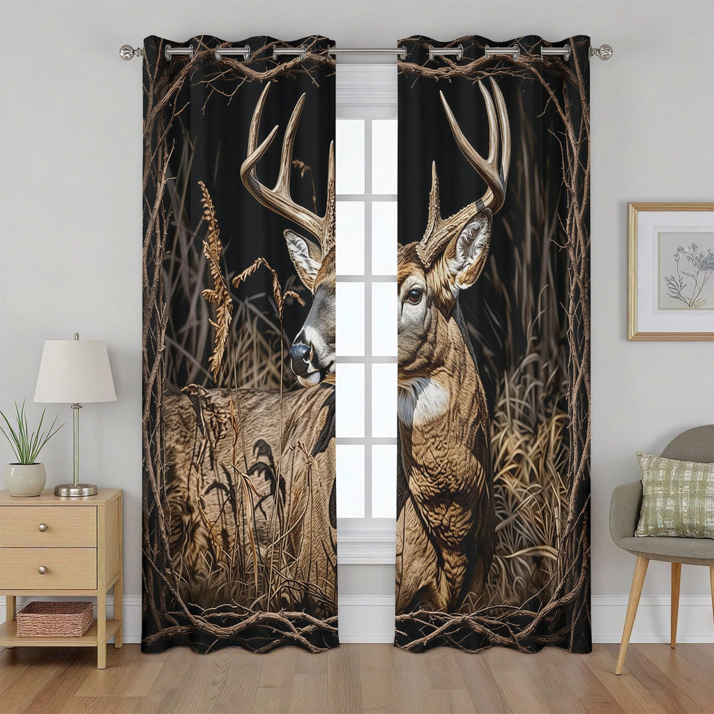 Sun Leopard Curtains 2 Panels, Sunburst Cheetah Blackout Curtains
