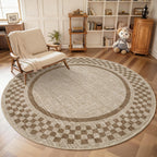 GarveeHome 5x7 Washable Area Rug Checkered Rug for Bedroom Living Room