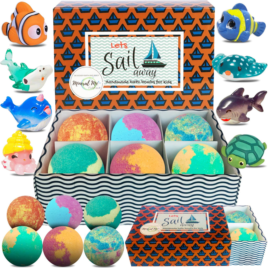 Bath Bombs for Kids with Surprise Inside, 12 Bubble Bath Fizzies with Toys