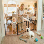 FXW Dog Gate, Extra Wide Adjustable for Openings Up to 111", 32" H