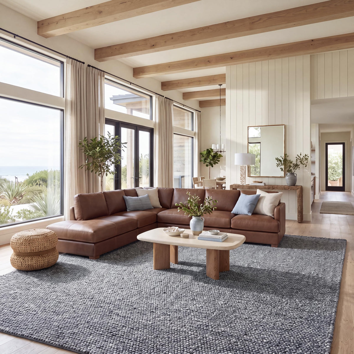 SAFAVIEH Natura Runner Rug 2x6 Wool Knotted, Beige NAT620B