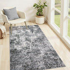 DMOYEST Area Rug Living Room Rugs 9x12 Washable Abstract Grey Carpet