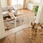 FXW Dog Gate, Extra Wide Adjustable for Openings Up to 165", 32" H