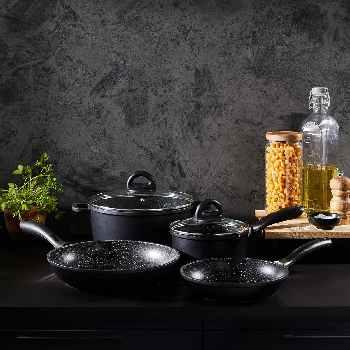Cuisine::pro Stone Cookware Set, Non-Stick, Toxin-Free, 6 Piece