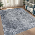 8x10 Area Rugs for Living Room Washable Bedroom Dining Room Blue Grey