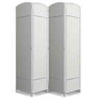 Sorbus Foldable Room Divider, Mesh Privacy Screen (8 Panel, Chocolate)