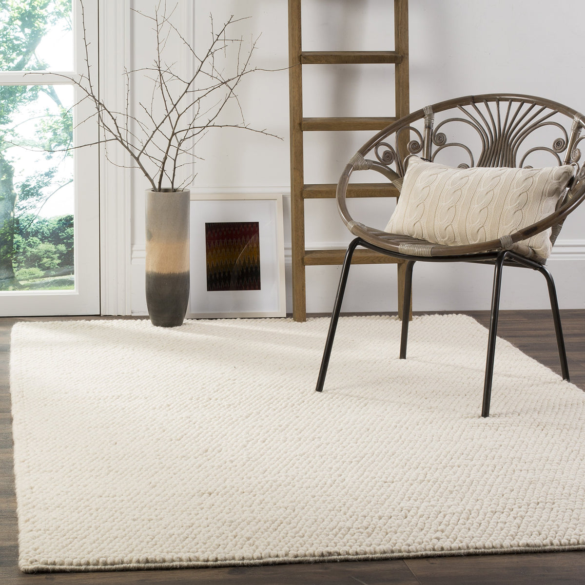 SAFAVIEH Natura Runner Rug 2x6 Wool Knotted, Beige NAT620B