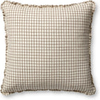 Loloi Chris Loves Julia Dinah Ivory/Earth 22" x 22" Cover w/Down Pillow