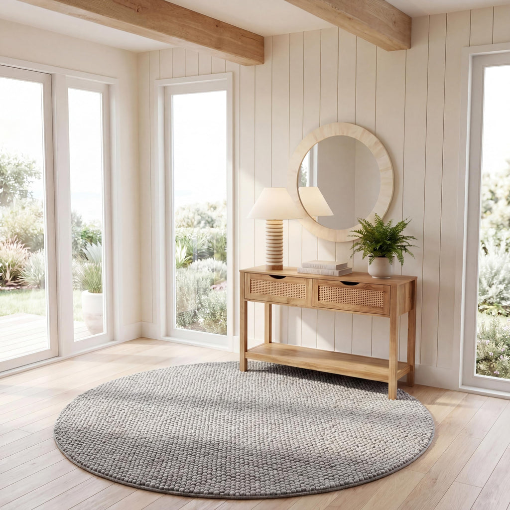 SAFAVIEH Natura Runner Rug 2x6 Wool Knotted, Beige NAT620B