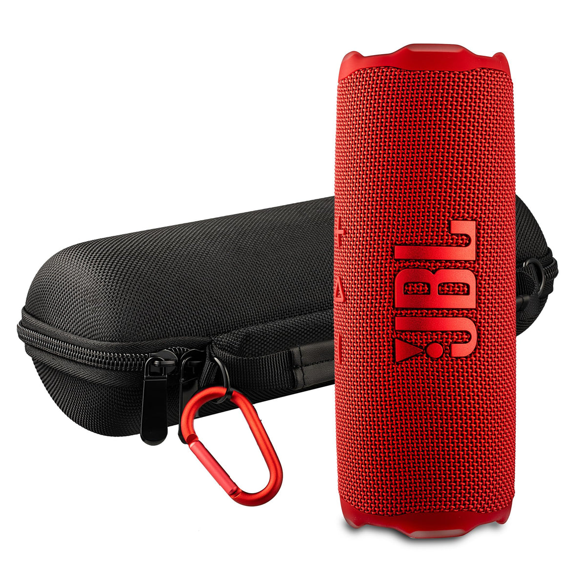 JBL FLIP 7 (Black) Waterproof Portable Speaker Bundle with X-Halo Hardcase (Black)