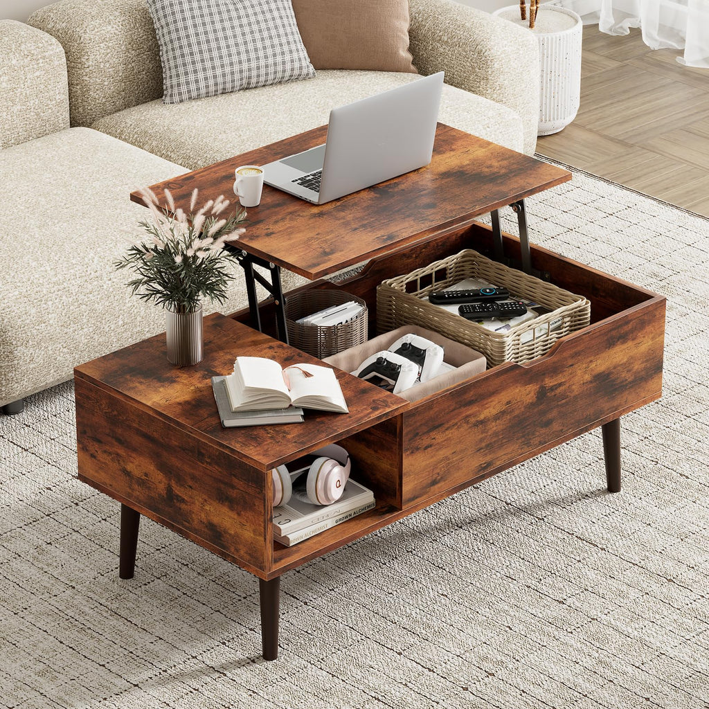 Coffee Table with Hidden Storage for Living Room, Home