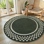GarveeHome 5x7 Washable Area Rug Checkered Rug for Bedroom Living Room