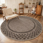 GarveeHome 5x7 Washable Area Rug Checkered Rug for Bedroom Living Room