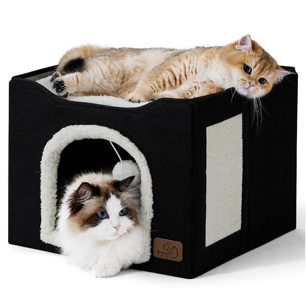 Bedsure 3-Level Cat Tree for Indoor Cats with Scratching Post,Grey