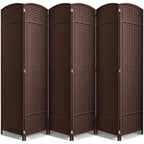 Sorbus Foldable Room Divider, Mesh Privacy Screen (6 Panel, Black)