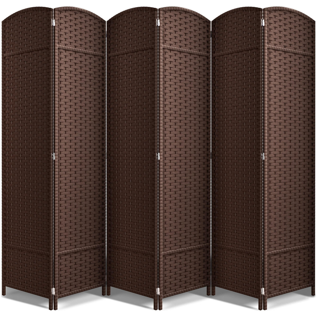 Sorbus Foldable Room Divider, Mesh Privacy Screen (8 Panel, Chocolate)