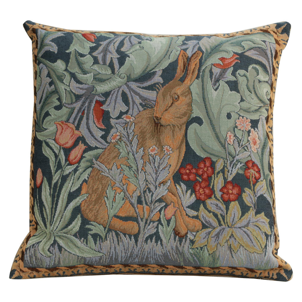 William Morris Birds Face to Face II Tapestry Throw Pillow Cover 19 x 19 in