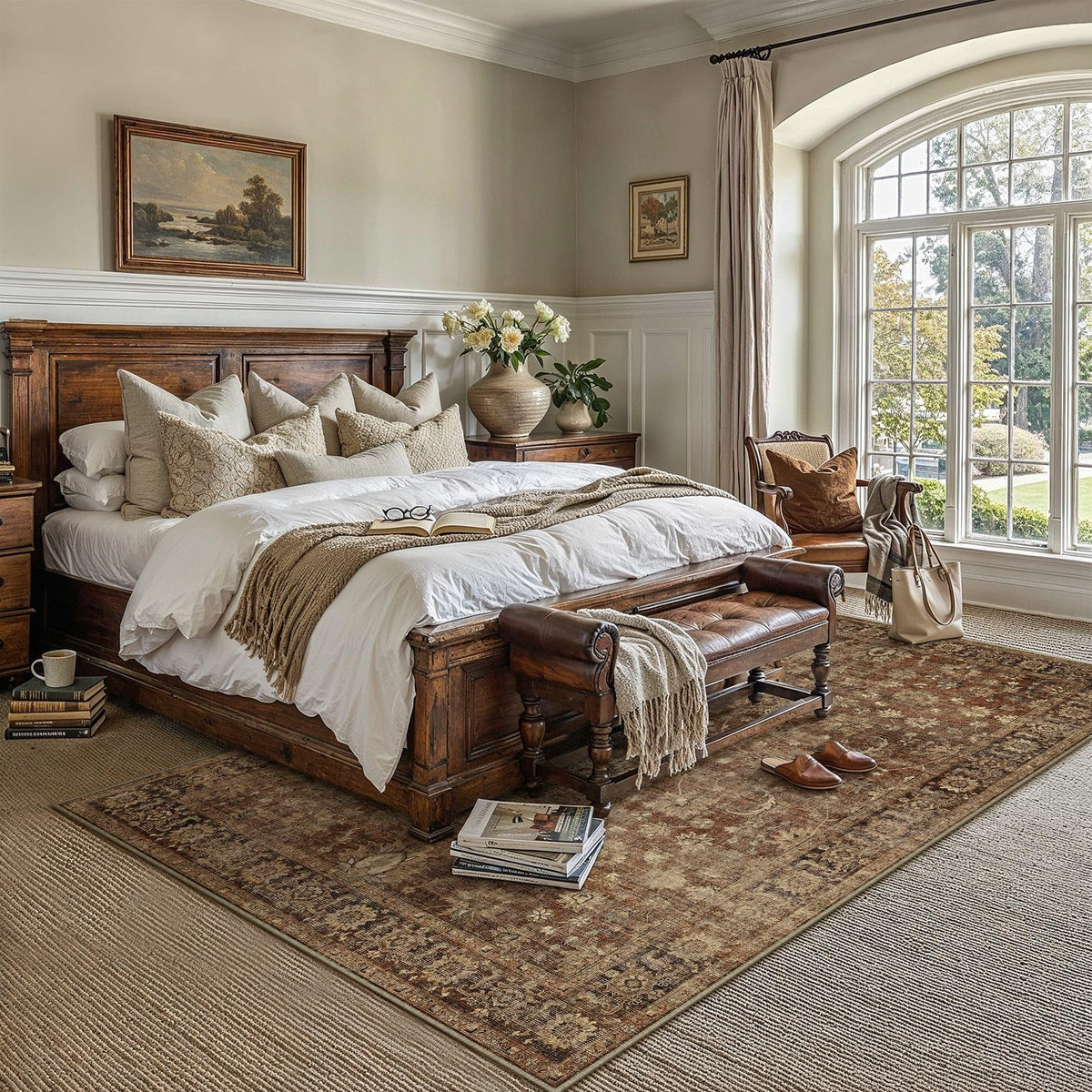 HUGEAR 8x10 Beige Neutral Area Rugs Washable Rug Carpet