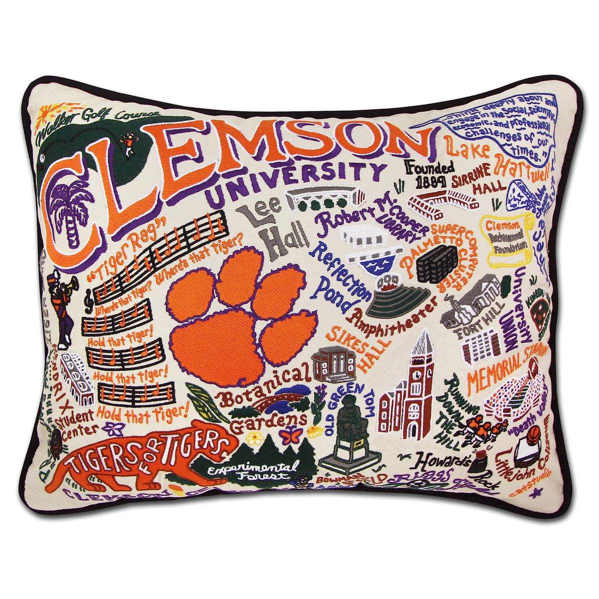 Catstudio Texas A&M Aggies Hand Embroidered Throw Pillow