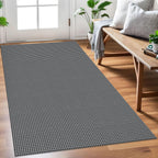EARTHALL Woven Area Rugs 6x9 Ft Washable Living Room Rugs Non Slip Rubber Backed Dining Room Rug Braided Bedroom Rugs Indoor Floor Carpet for Living Room, Bedroom, Dining Room, Beige/Ivory