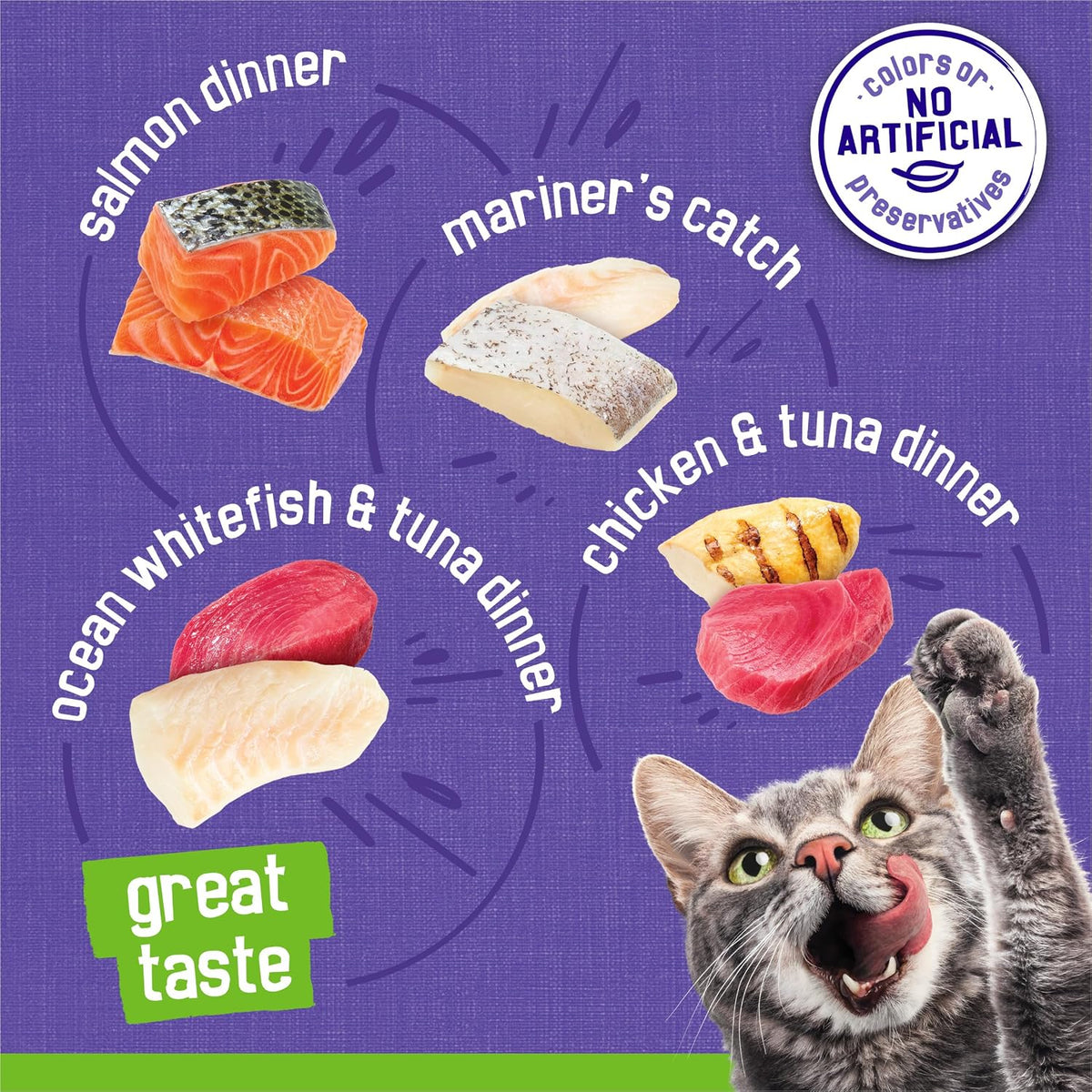 Friskies Purina Pate Wet Cat Food Variety Pack Seafood and Chicken Pate Favorites VP - 5.5 oz. Cans,(Pack of 80)