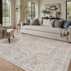 HUGEAR 8x10 Beige Neutral Area Rugs Washable Rug Carpet