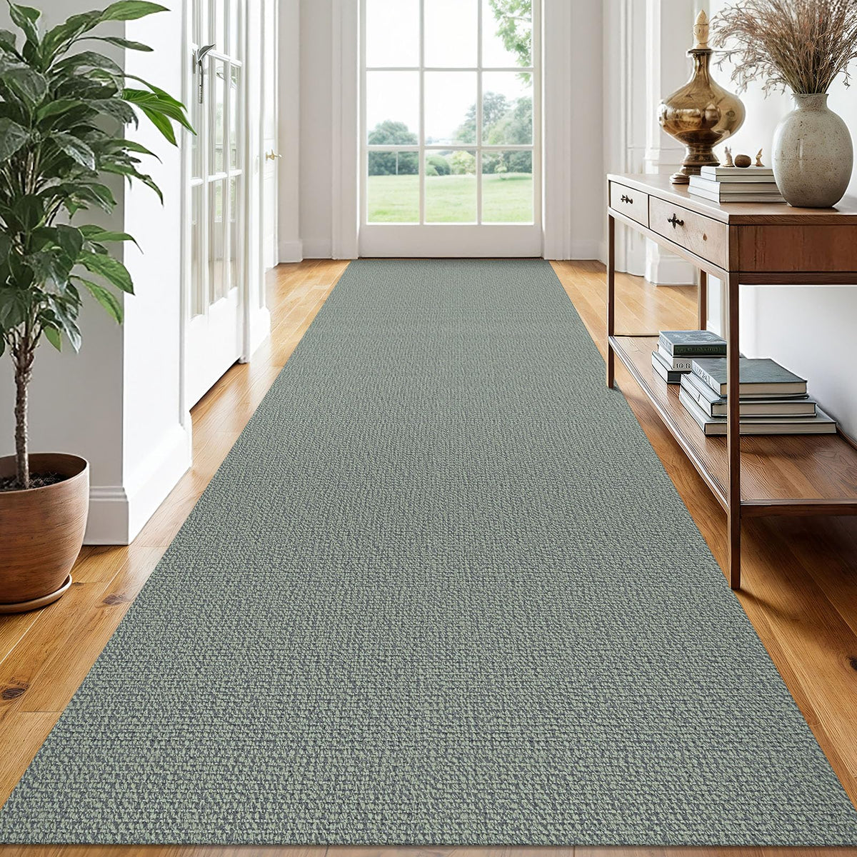 EARTHALL Washable Area Rug, Non Slip Living Room Rug, 5x7 Ft, Sand/Beige