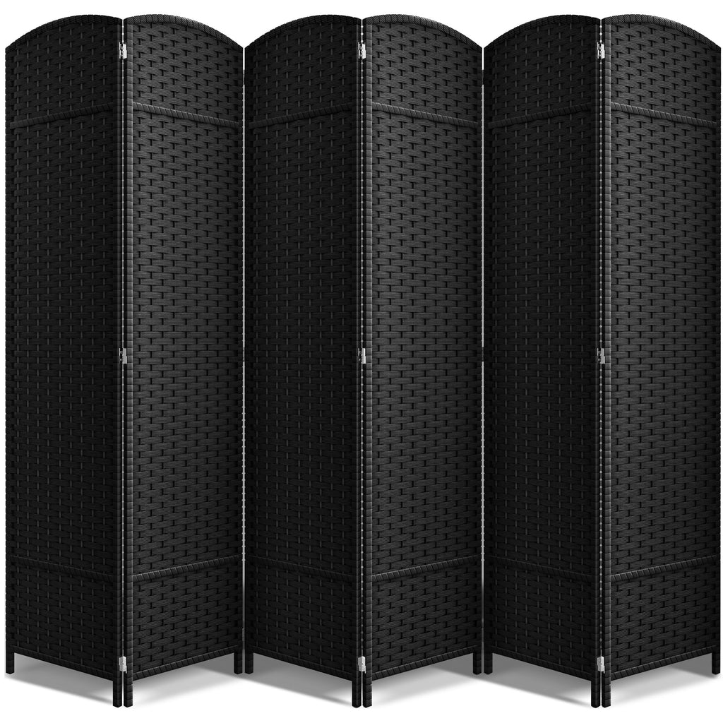 Sorbus Foldable Room Divider, Mesh Privacy Screen (6 Panel, Black)