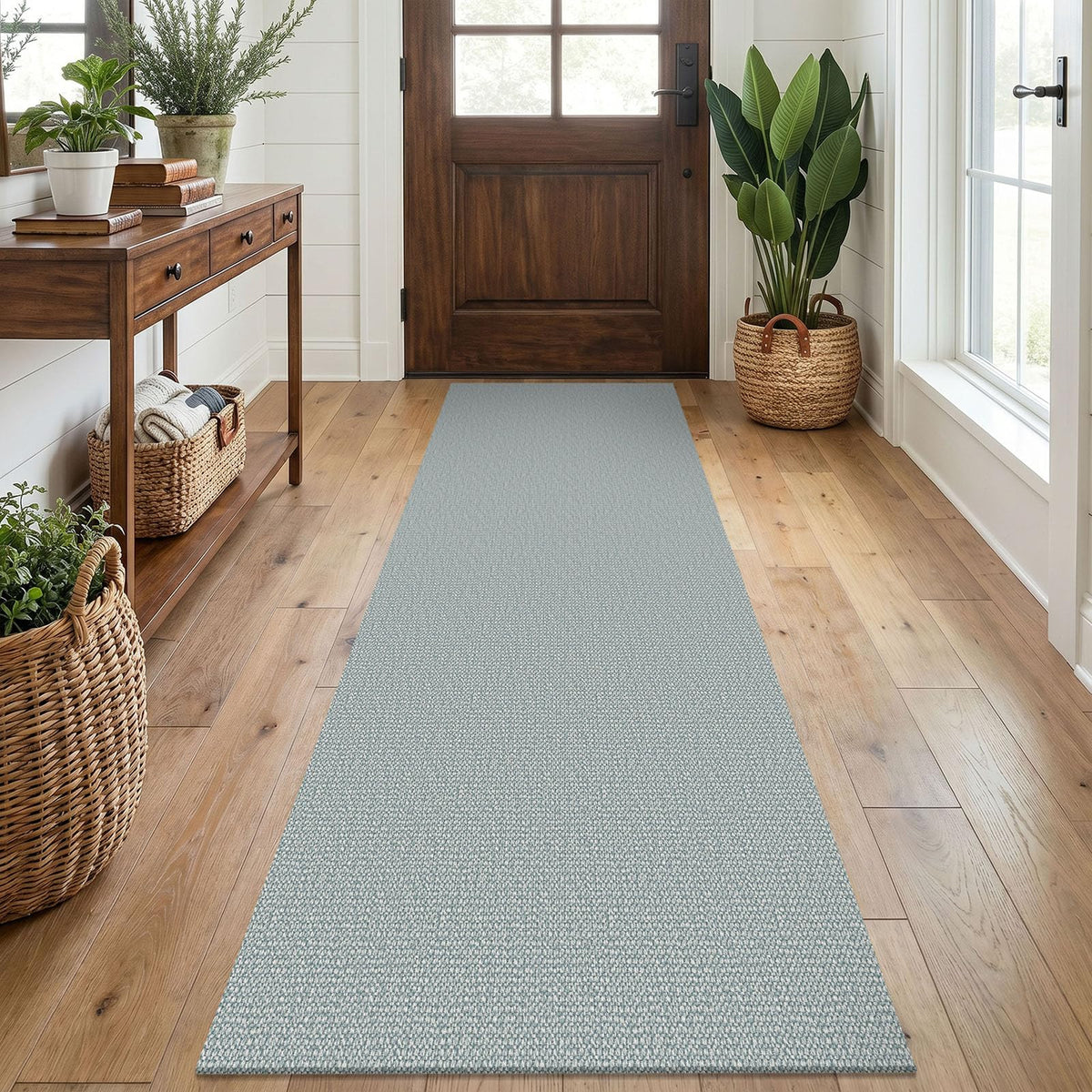 EARTHALL Washable Area Rug, Non Slip Living Room Rug, 5x7 Ft, Sand/Beige