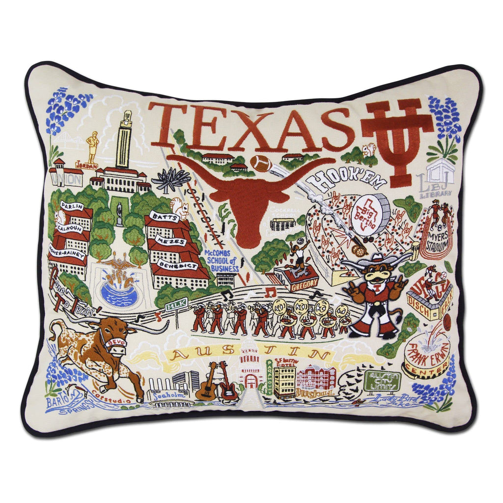 Catstudio Texas A&M Aggies Hand Embroidered Throw Pillow