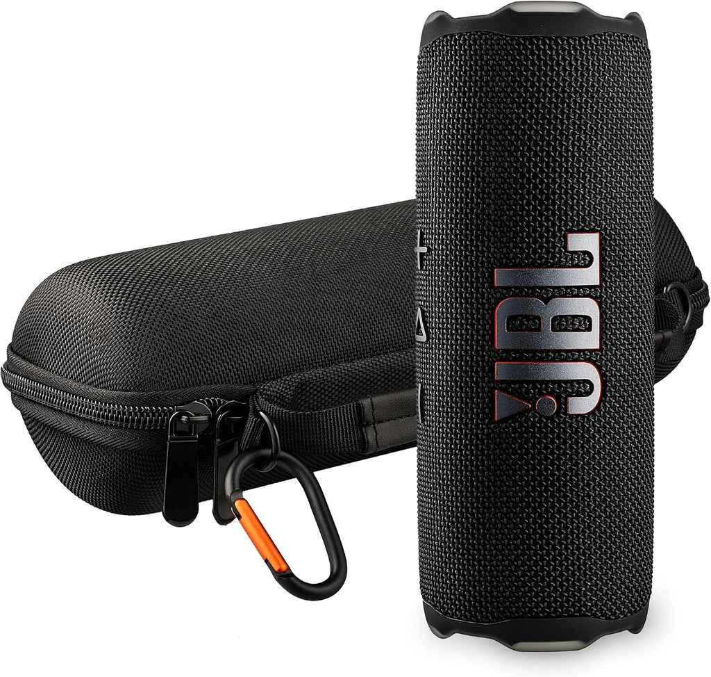 JBL FLIP 7 (Black) Waterproof Portable Speaker Bundle with X-Halo Hardcase (Black)