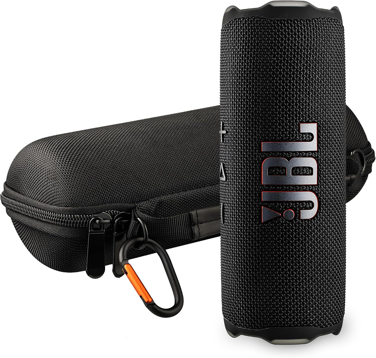 JBL FLIP 7 (Black) Waterproof Portable Speaker Bundle with X-Halo Hardcase (Black)
