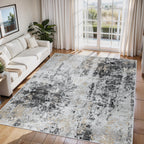 8x10 Area Rugs for Living Room Washable Bedroom Dining Room Blue Grey