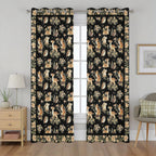 Chicken Curtains, Botanical Leave Chicken Curtains 84 Inch Length