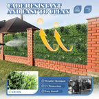ECOOPTS 20"x20" Faux Ivy Privacy Fence Screen Artificial Boxwood Panels Topiary Hedge Plants for Indoor Outdoor Decoration, #4 Mixed Leaves, 21 Packs