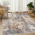 DMOYEST Area Rug Living Room Rugs 9x12 Washable Abstract Grey Carpet