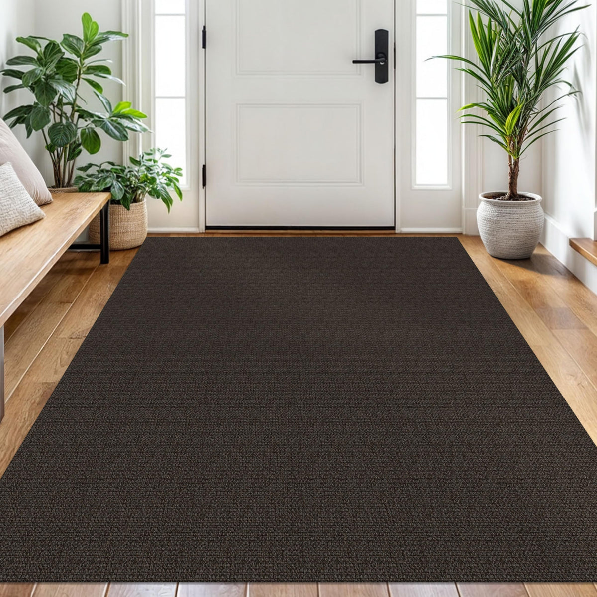 EARTHALL Washable Area Rug, Non Slip Living Room Rug, 5x7 Ft, Sand/Beige