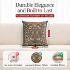 William Morris Birds Face to Face II Tapestry Throw Pillow Cover 19 x 19 in