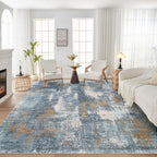DMOYEST Area Rug Living Room Rugs 9x12 Washable Abstract Grey Carpet