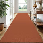 EARTHALL Woven Area Rugs 6x9 Ft Washable Living Room Rugs Non Slip Rubber Backed Dining Room Rug Braided Bedroom Rugs Indoor Floor Carpet for Living Room, Bedroom, Dining Room, Beige/Ivory