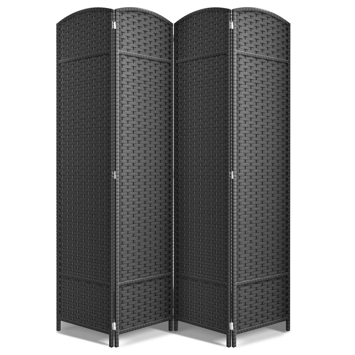 Sorbus Foldable Room Divider, Mesh Privacy Screen (8 Panel, Black)