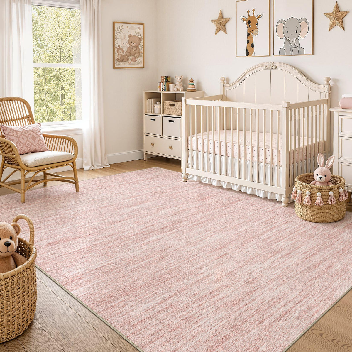 Nakagishi Boho 8x10 Area Rug Living Room Rugs Machine Washable Beige