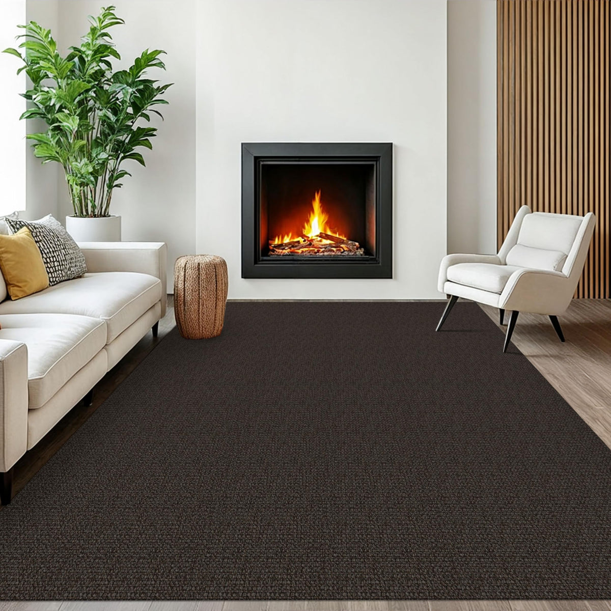 EARTHALL Washable Area Rug, Non Slip Living Room Rug, 5x7 Ft, Sand/Beige