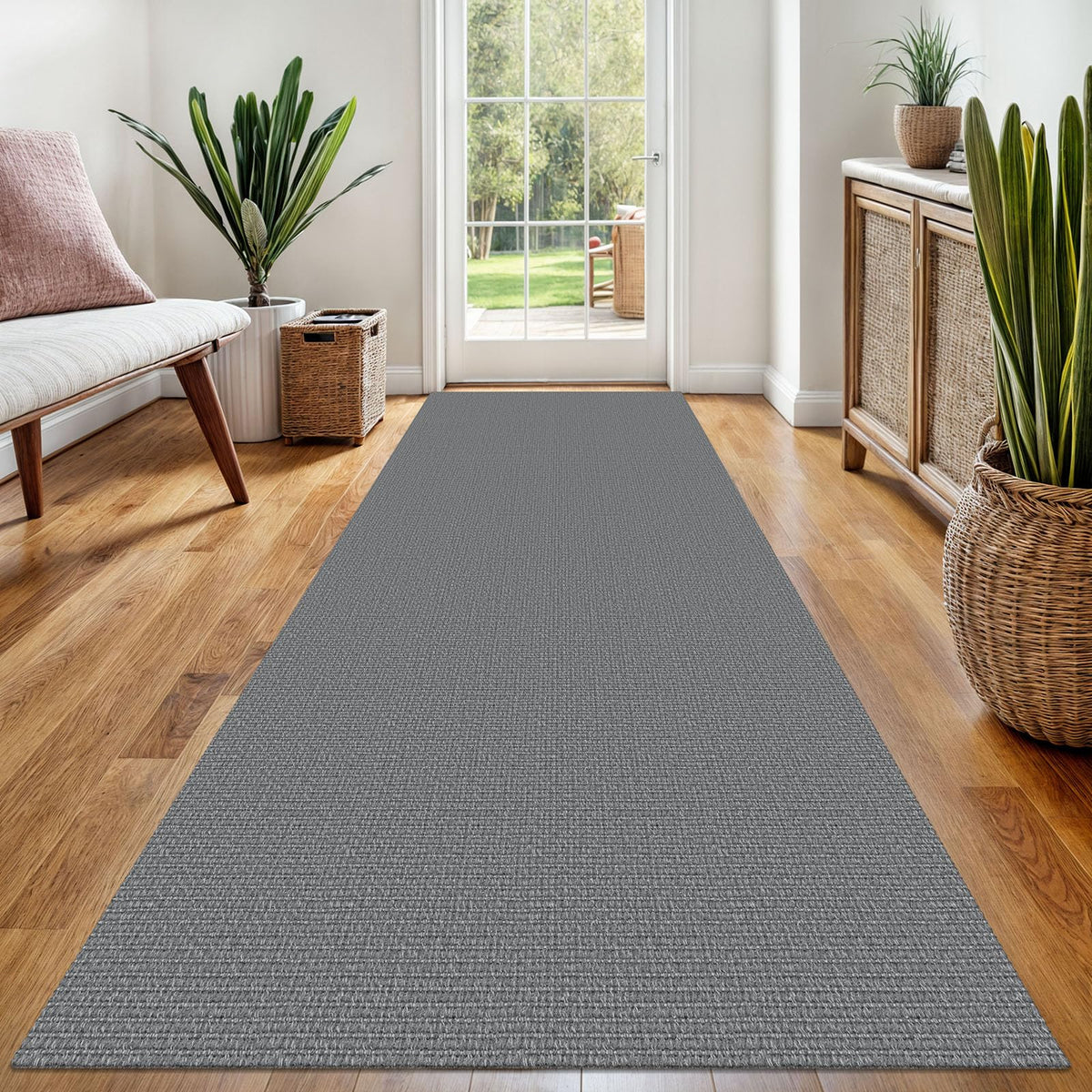 EARTHALL Washable Area Rug, Non Slip Living Room Rug, 5x7 Ft, Sand/Beige