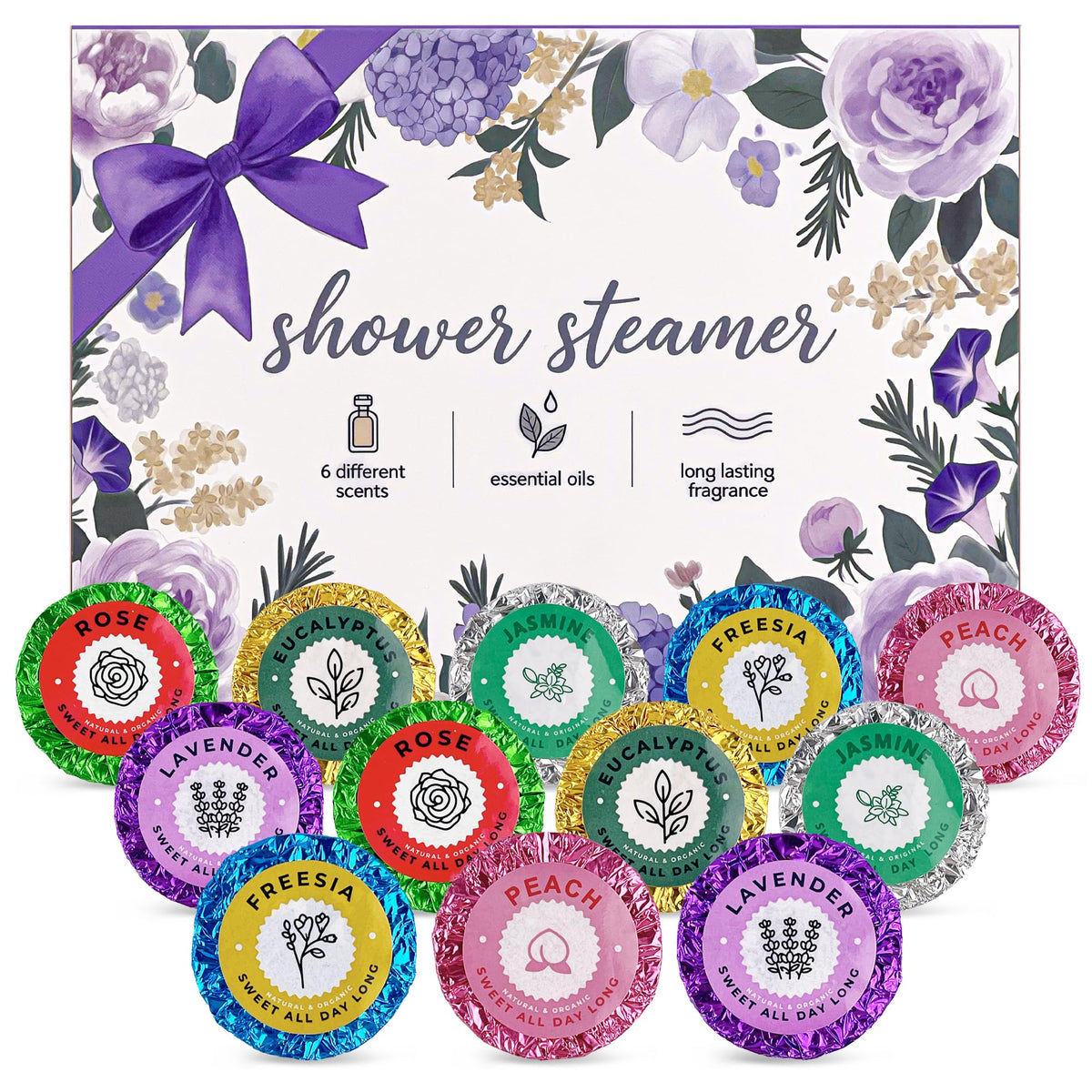 Shower Steamers Aromatherapy Gifts for Women and Men, 48 Pack