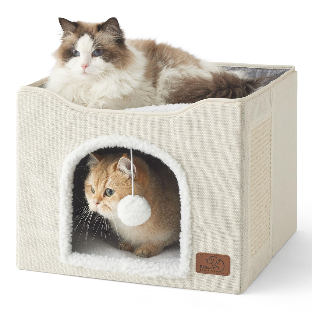 Bedsure 3-Level Cat Tree for Indoor Cats with Scratching Post,Grey